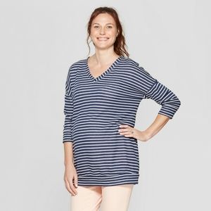 Dress striped 3/4 sleeve